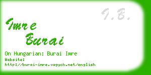 imre burai business card